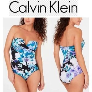 Calvin Klein Size 12 One-piece Swimwear